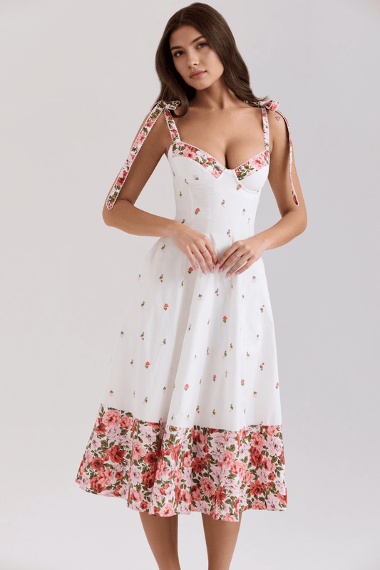 Vestido com amarração floral - Nivea