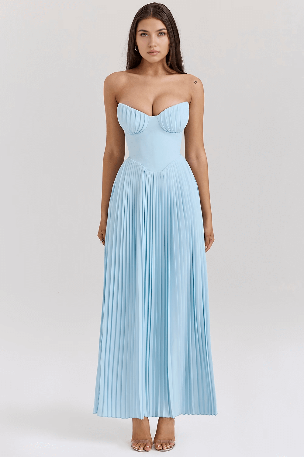 Vestidos plissado bustier - Aurora