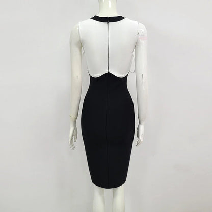 Vestido contraste com botões - Lydia