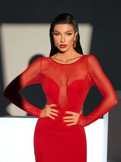 Vestido transparência - Lilla