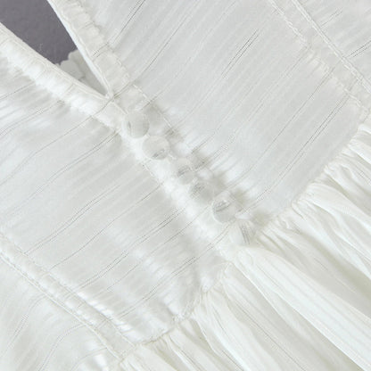 Vestido chiffon com babados - Felice