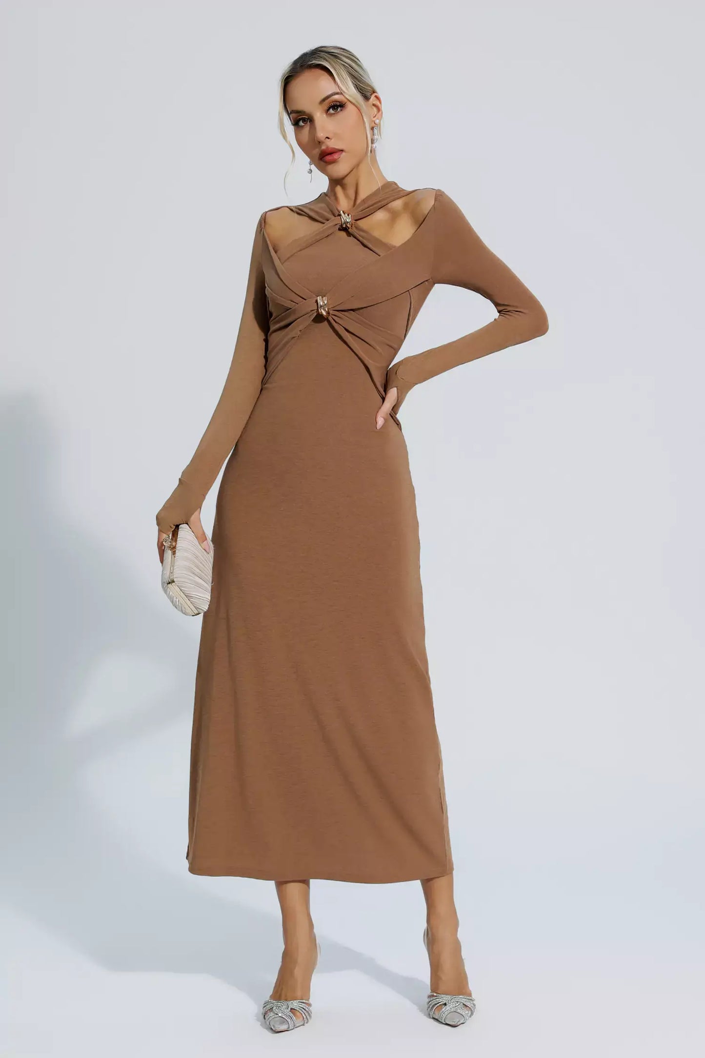 Vestido de manga com recortes - Lizzie