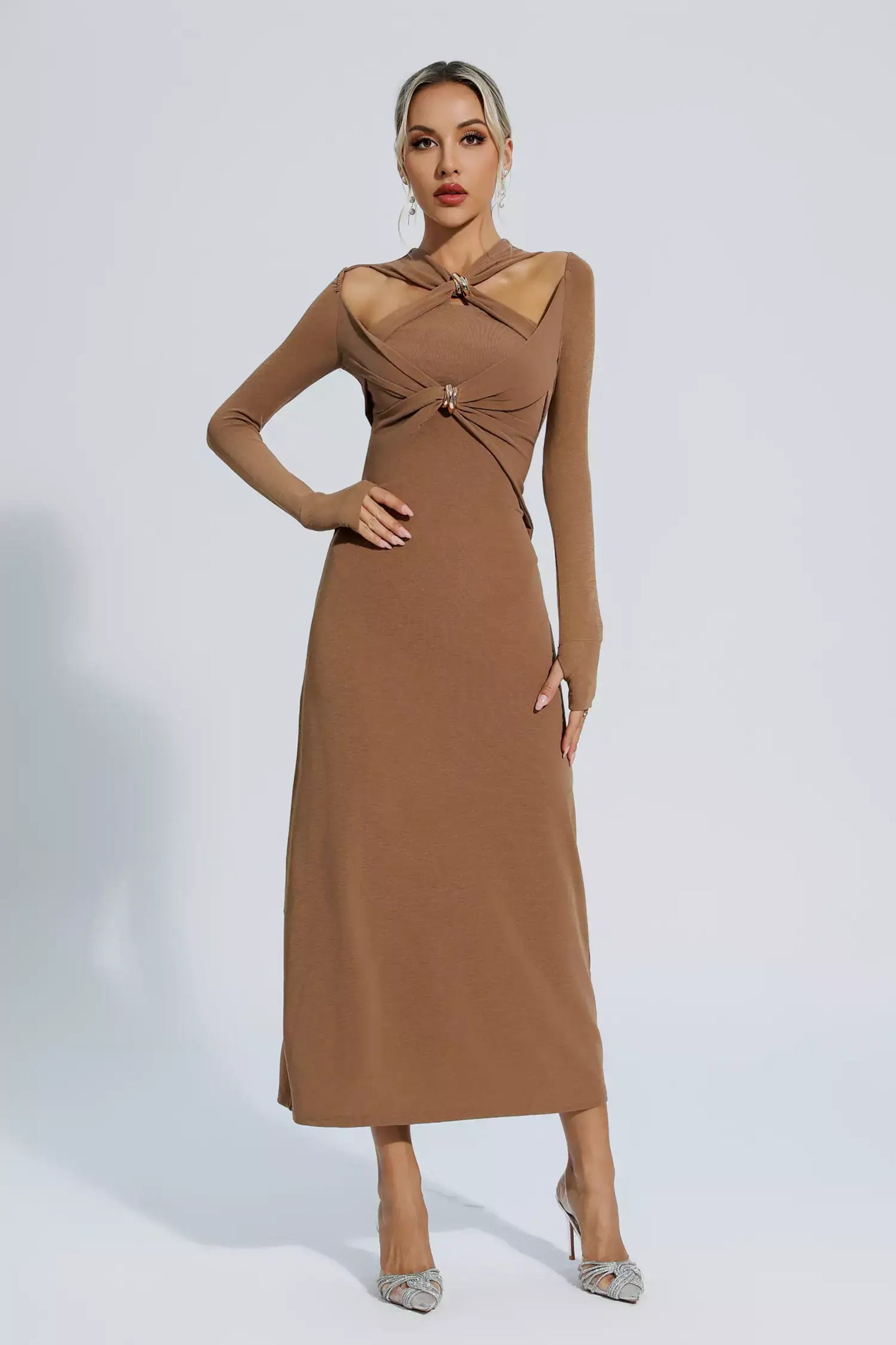 Vestido de manga com recortes - Lizzie
