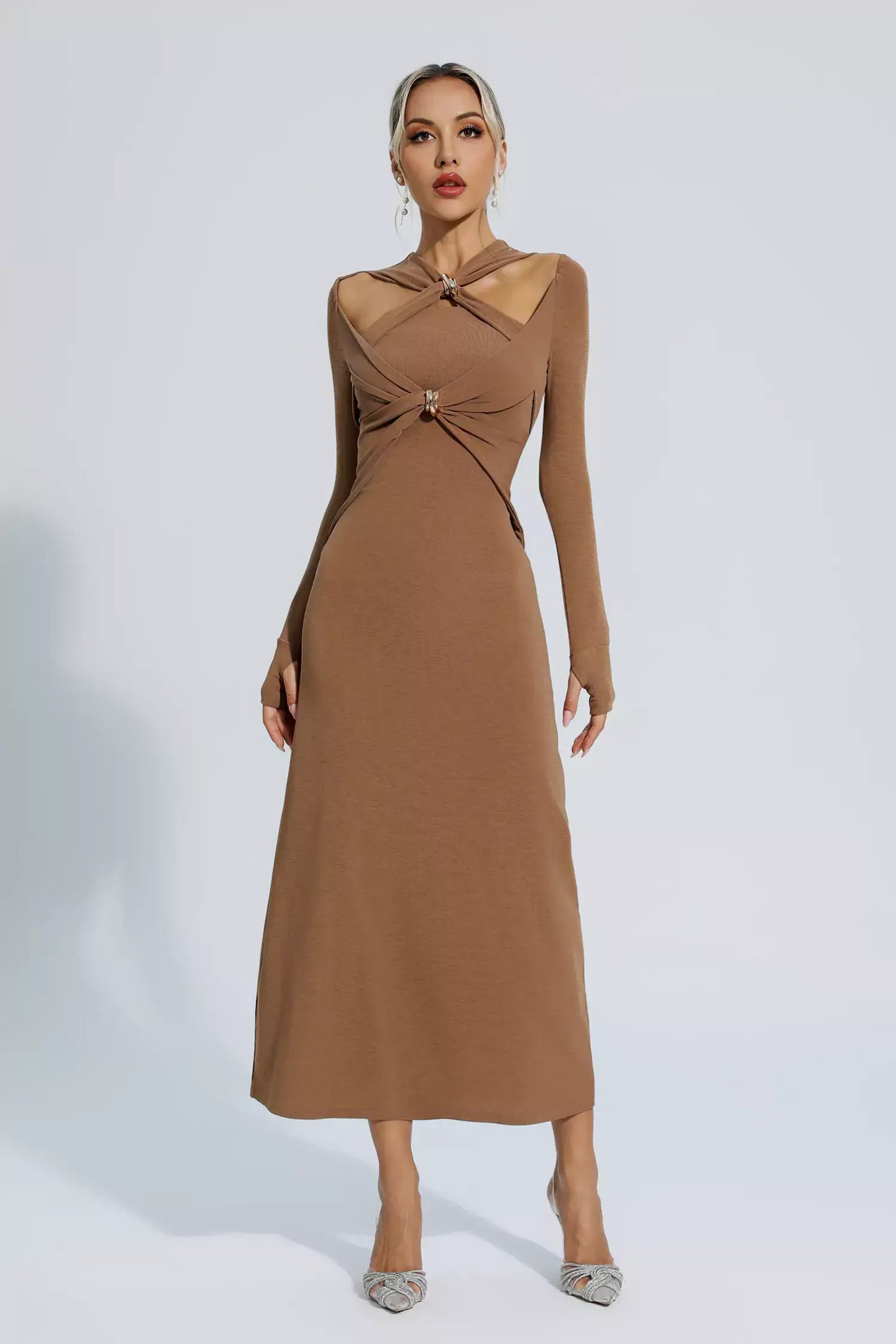 Vestido de manga com recortes - Lizzie