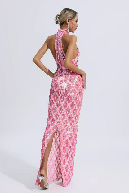 Vestido transparência e pedraria - Liona
