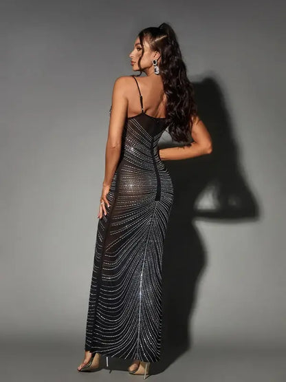 Vestido de malha com aro e strass - Gori