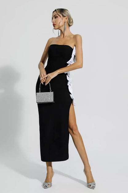 Vestido laço abertura lateral - Nelly