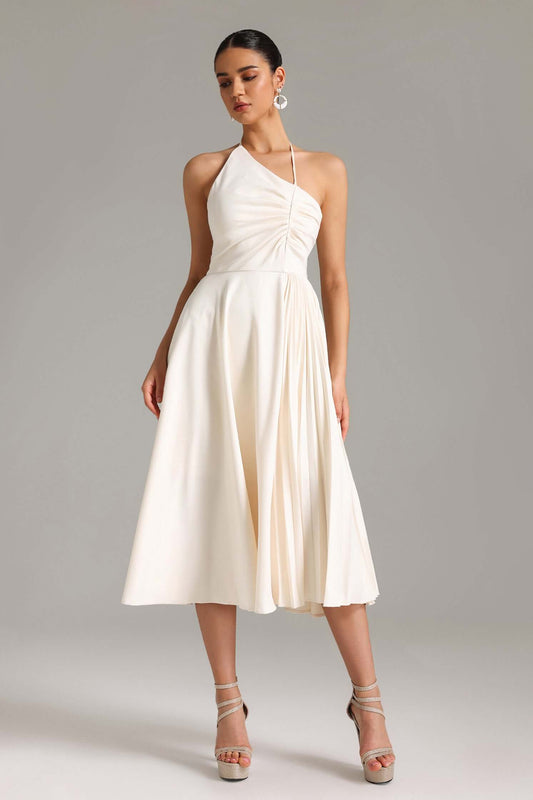Vestido drapeado uma alça - Ruby