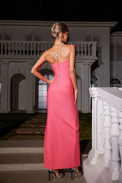 Vestido sem alças com apliques - Arielle