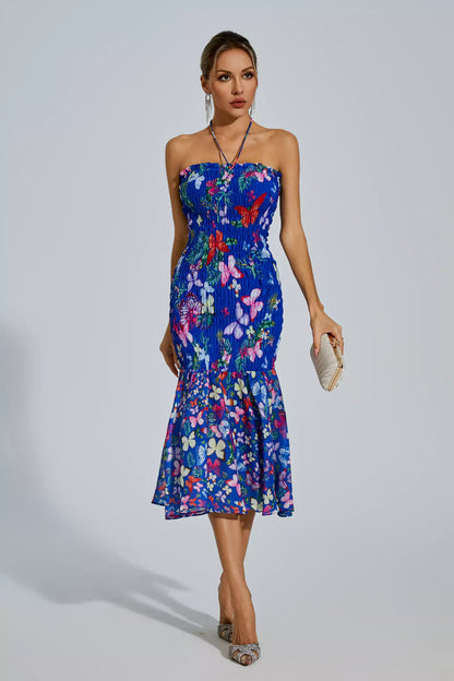 Vestido Tubo Elástico Borboleta - Linna