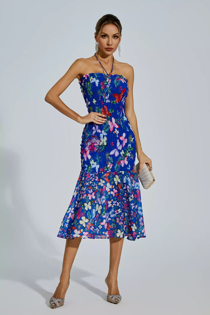 Vestido Tubo Elástico Borboleta - Linna