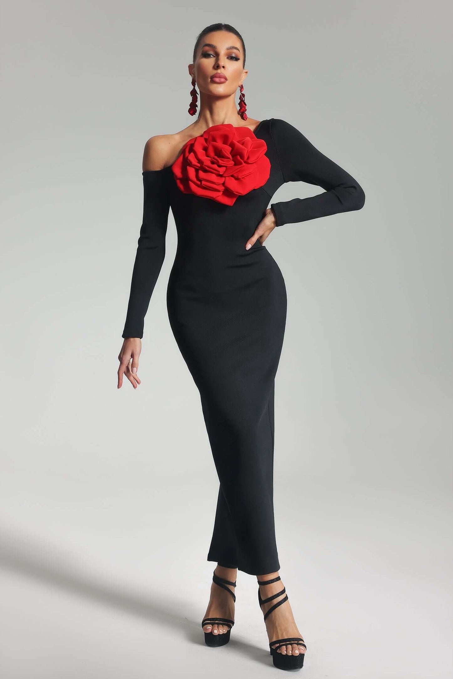 Vestido flor manga longa - Judice