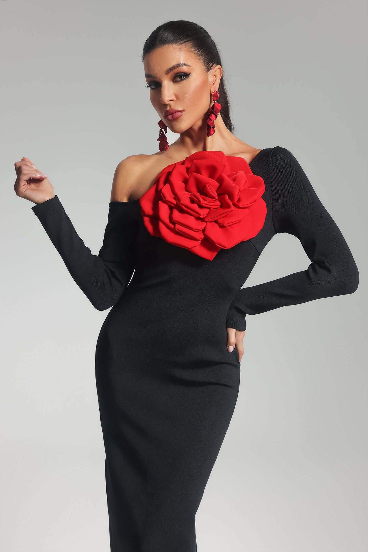 Vestido flor manga longa - Judice