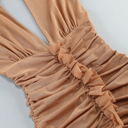 Vestido babados e costas nuas - Blissia