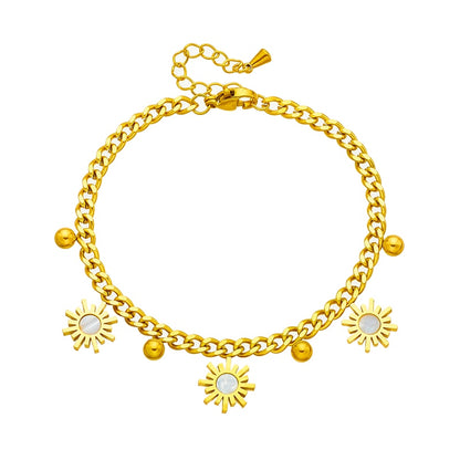 Gold Color Beads Charm Bracelet