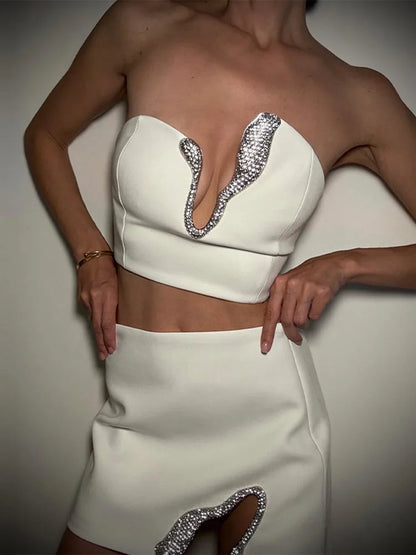 Conjunto recorte de strass - Eve
