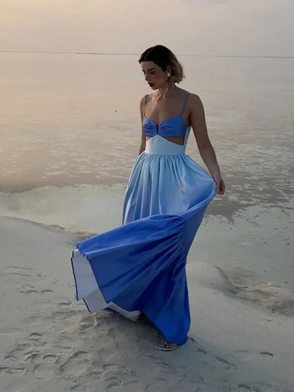 Vestido longo cor gradiente - Sabrina