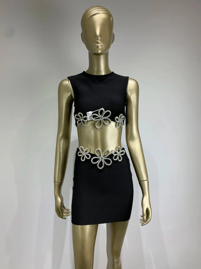 Conjunto flor de cristal - Pria
