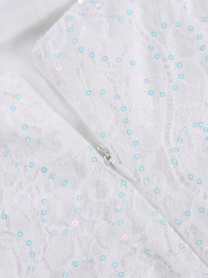 Vestido renda com lantejoulas - Gigi