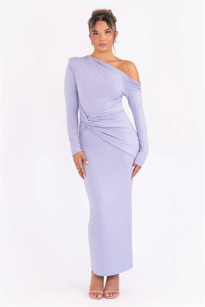 Vestido justo com manga brilho - Tayla