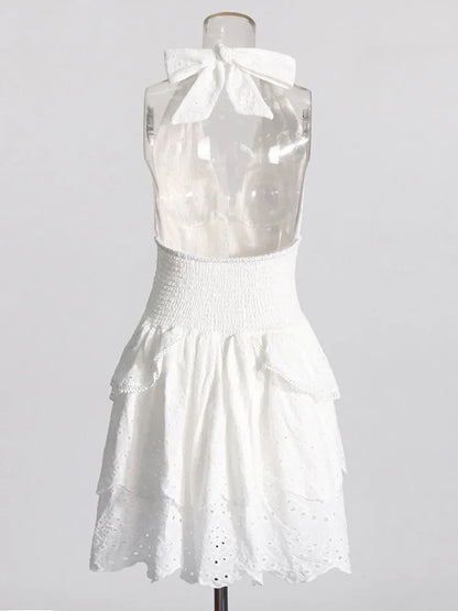 Vestido renda evasê frente única - Bella