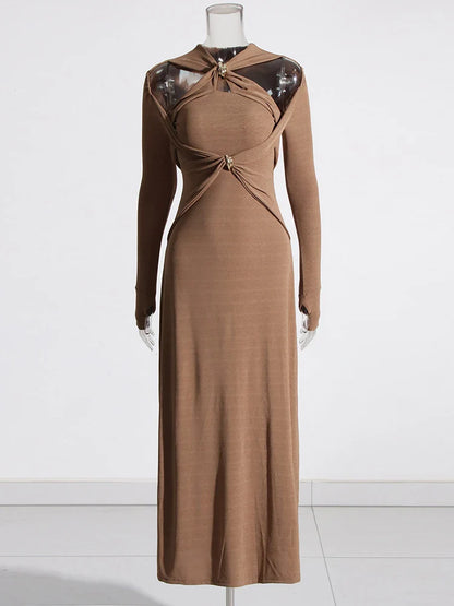 Vestido de manga com recortes - Lizzie