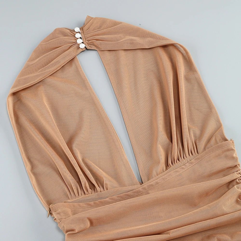 Vestido babados e costas nuas - Blissia