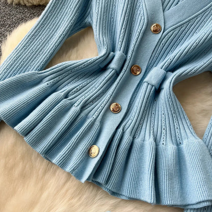Conjunto saia sereia blusa botôes - Luiza