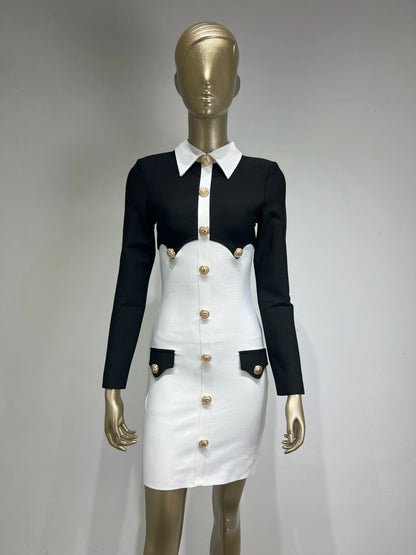Vestido botões manga comprida - Aslam