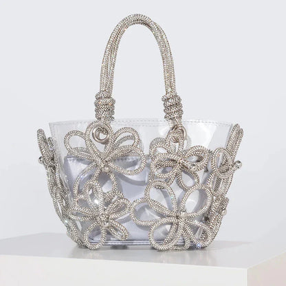 Bolsa transparente flor diamante - Cassia