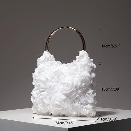 Bolsa luxuosa flor de rosa - Alana