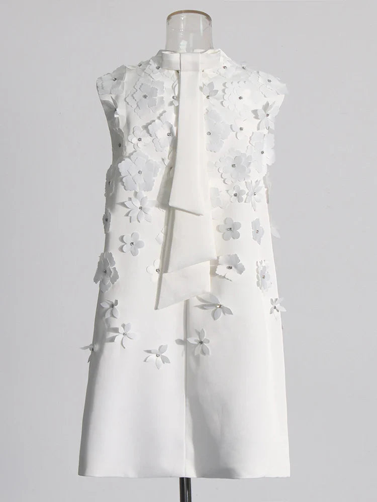 Vestido apliques de flor - Bexlei