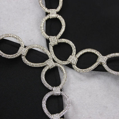Vestido recorte com strass - Flika