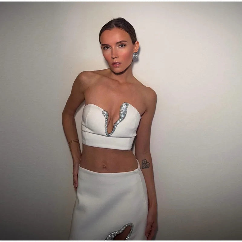 Conjunto recorte de strass - Eve