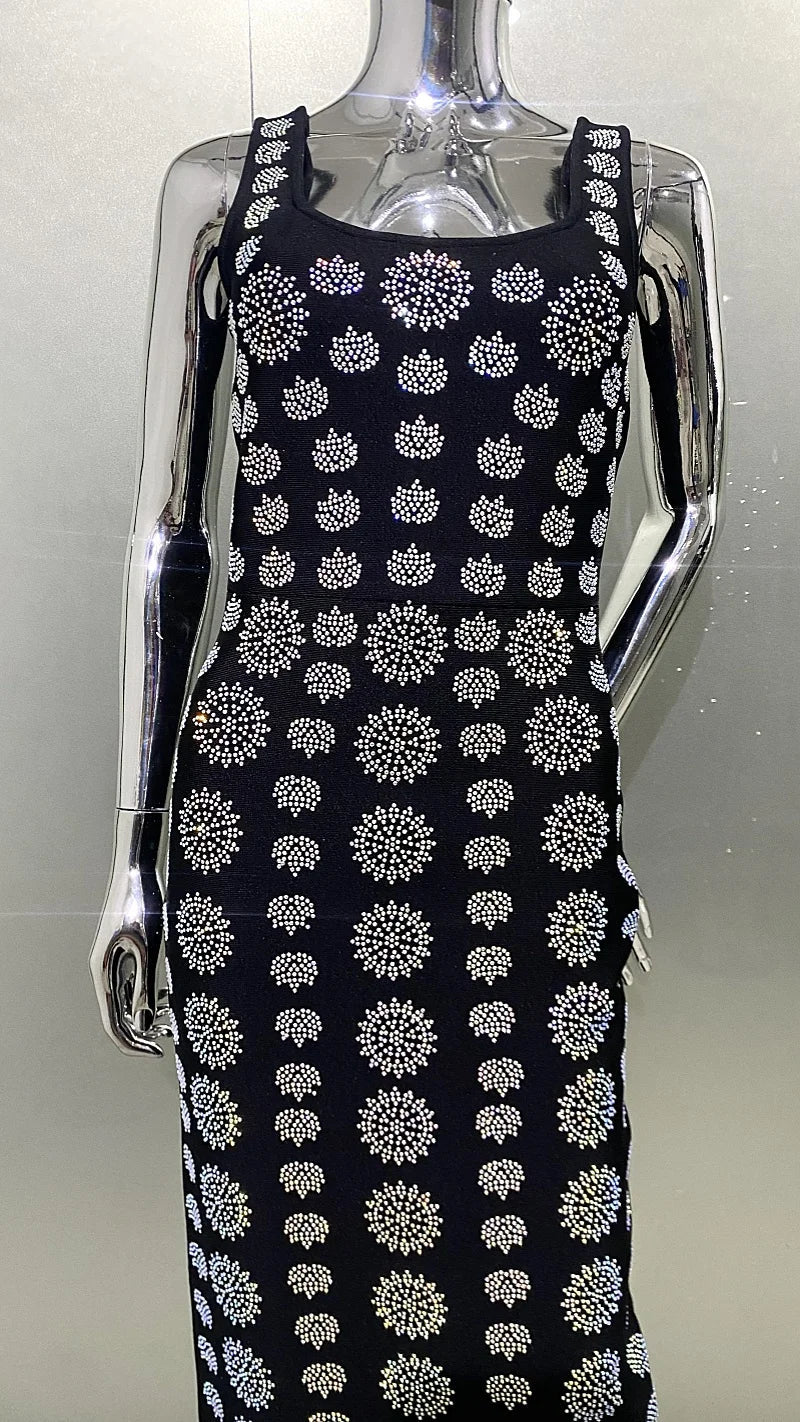 Vestido bandagem com strass - Aline