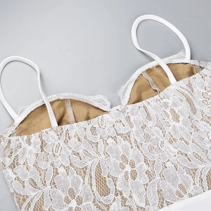 Vestido renda com babados - Helena