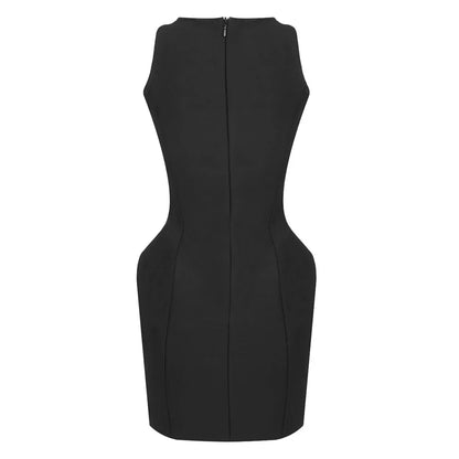 Vestido decote redondo e botões - Eloah