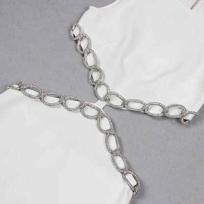 Vestido recorte com strass - Flika