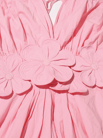 Vestido com apliques flor - Gani