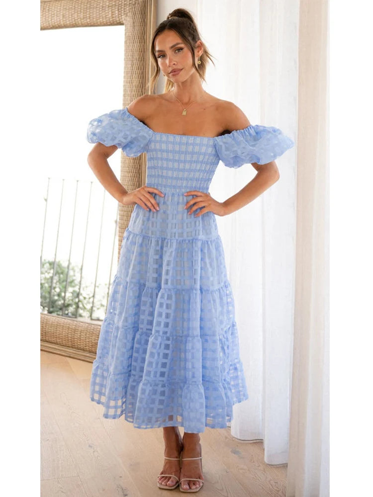 Vestido ombro casinha de abelha - Lana