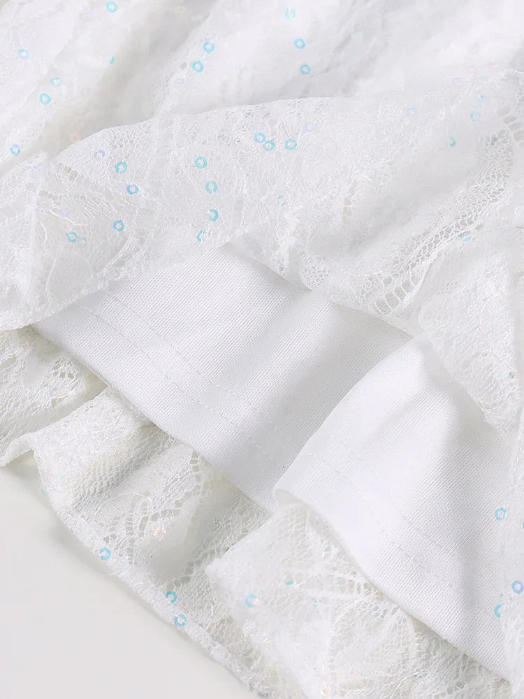 Vestido renda com lantejoulas - Gigi