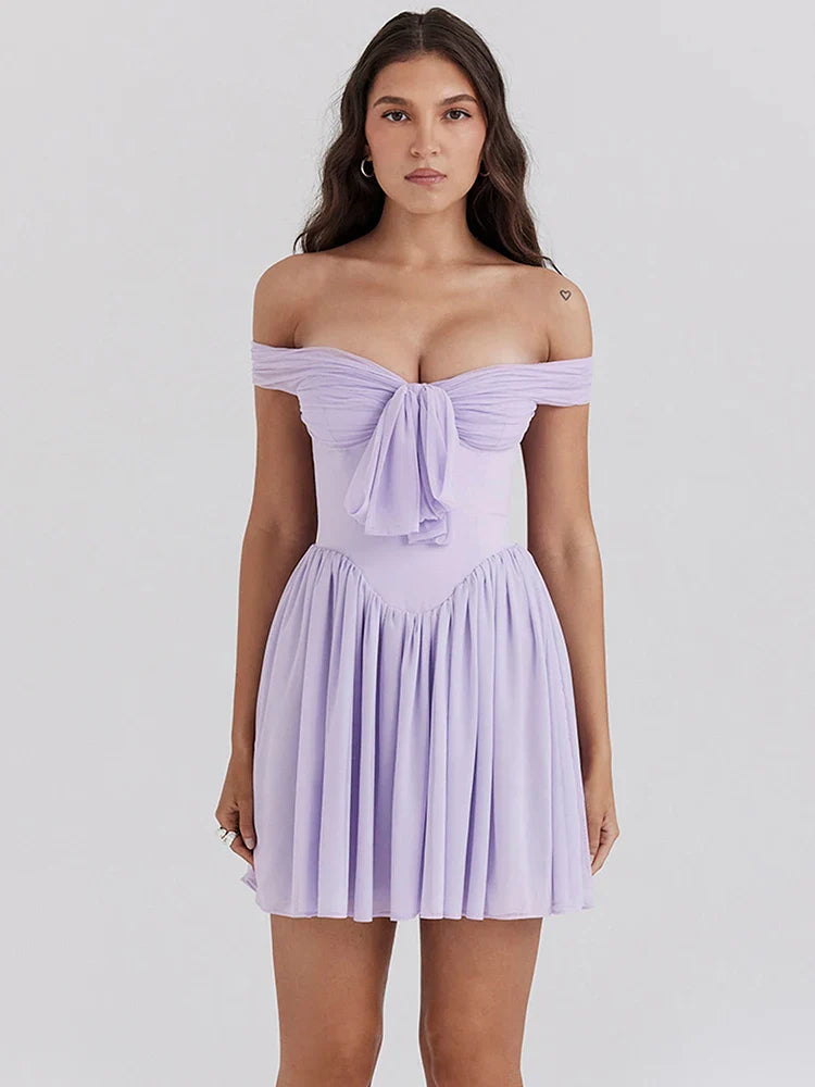 Vestido curto ombro a ombro - Danny