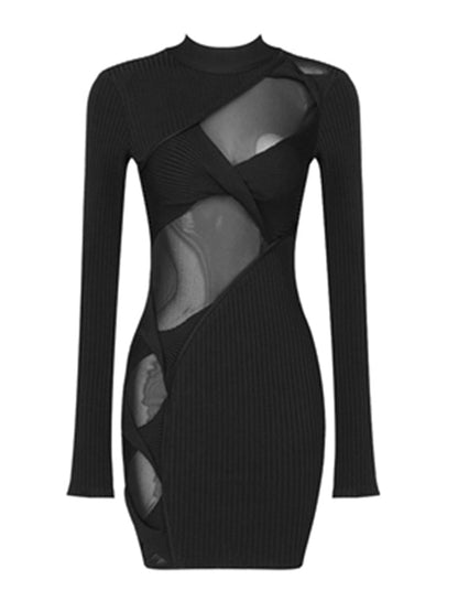 Vestido com transparência e laço - Naya