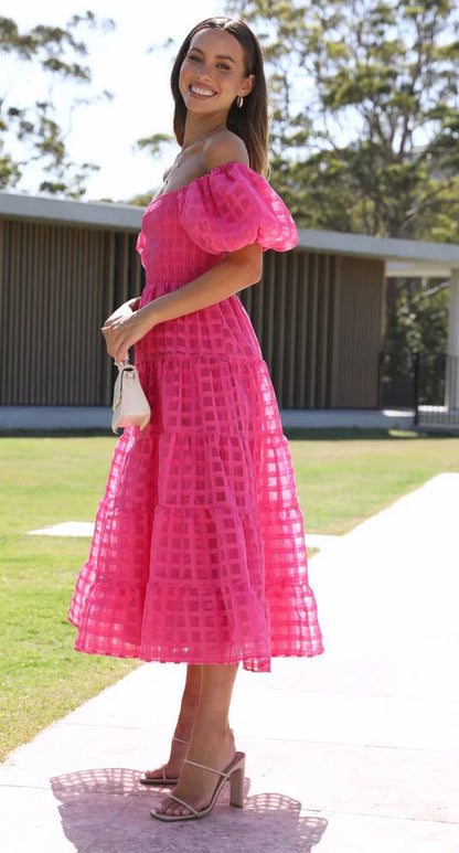 Vestido ombro casinha de abelha - Lana