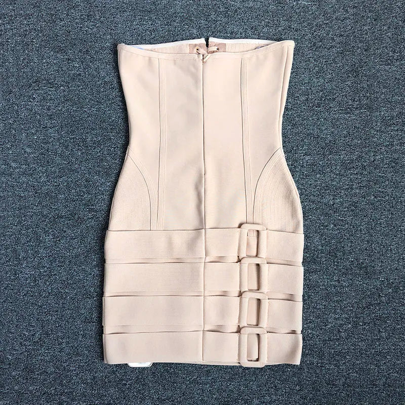 Vestido bandagem sem alças - Izzie