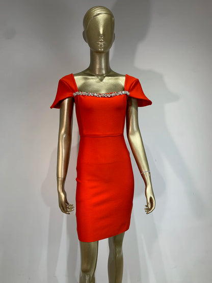 Vestido curto com aplique - Margie