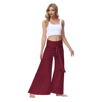 Calça larga casual flare - Alana