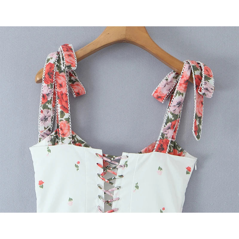 Vestido com amarração floral - Nivea