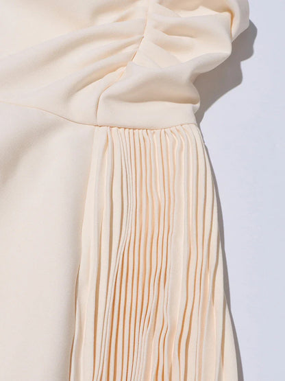 Vestido drapeado uma alça - Ruby
