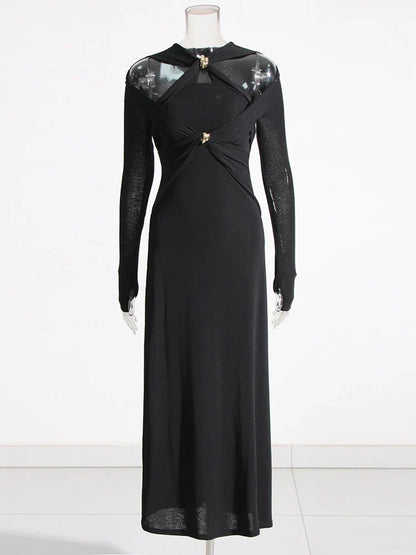 Vestido de manga com recortes - Lizzie